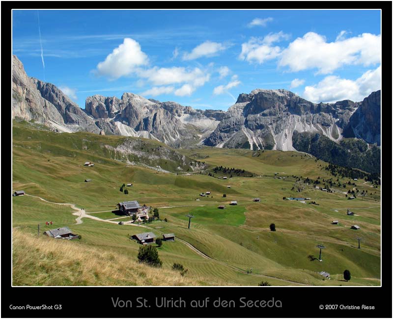 Von St. Ulrich auf den Seceda
