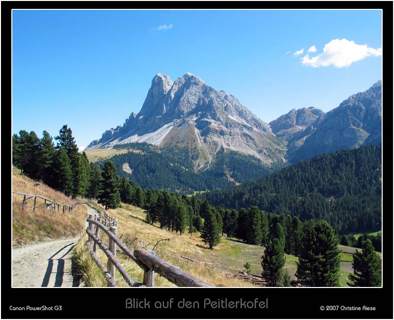 Blick auf den Peitlerkofel
