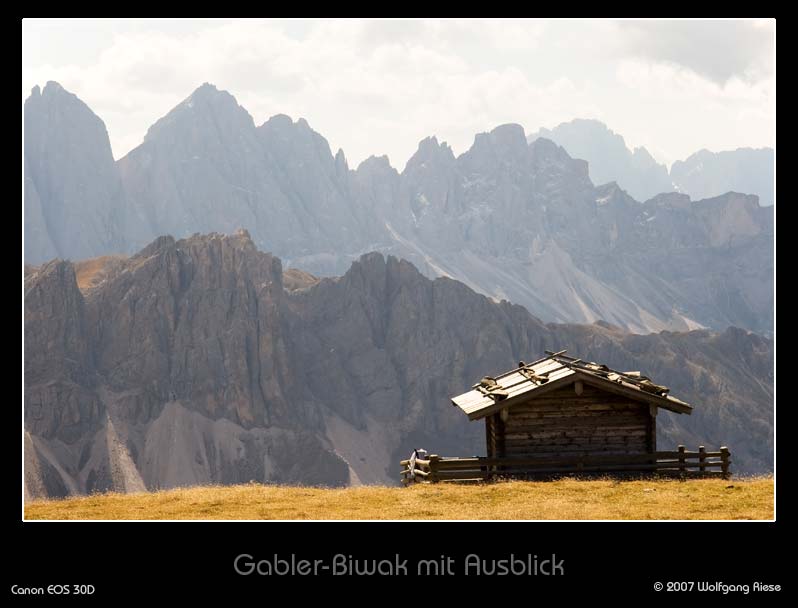 Gabler-Biwak mit Ausblick