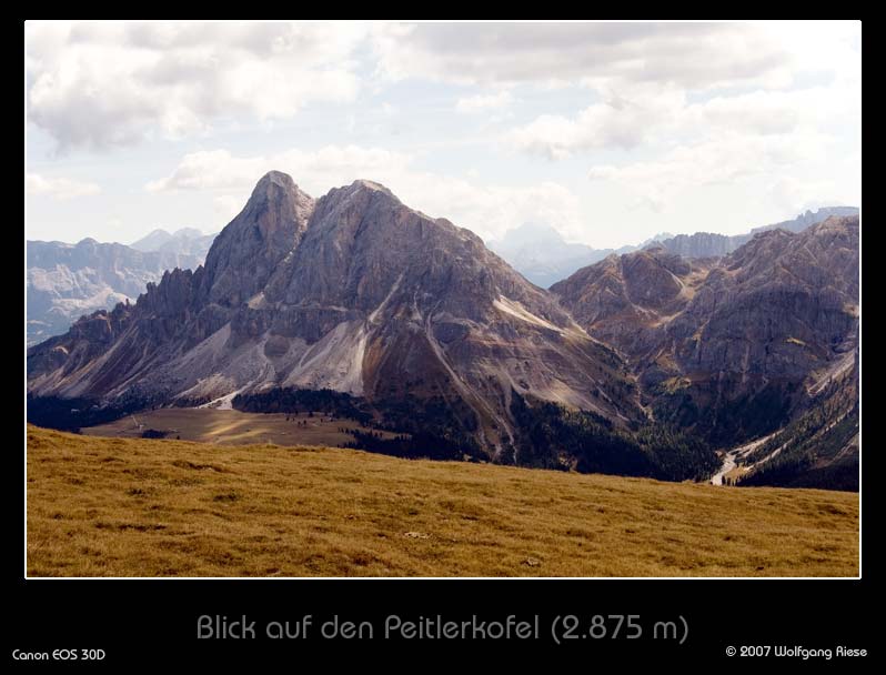 Blick auf den Peitlerkofel